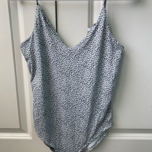 Light Blue Leopard Bodysuit